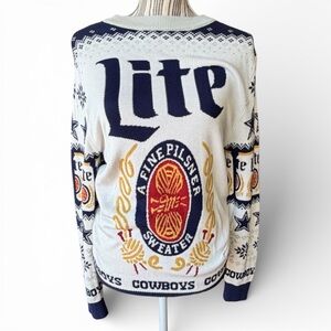 Limited Edition Miller Lite × Dallas Cowboys holiday sweater - unisex size small